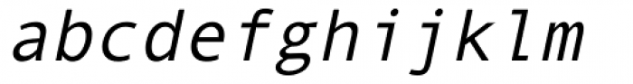 Andale Mono WGL Italic Font LOWERCASE