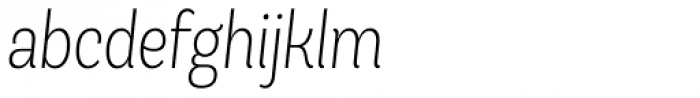Andes Condensed ExtraLight Italic Font LOWERCASE