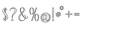Andeya Outline Font OTHER CHARS
