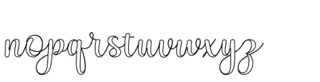 Andeya Outline Font LOWERCASE