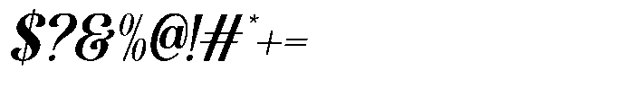 Andores Italic Font OTHER CHARS