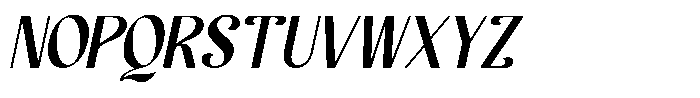 Andores Italic Font UPPERCASE