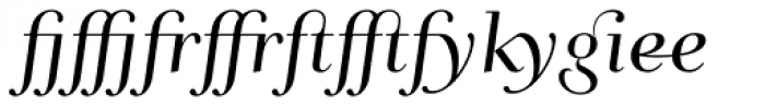 Andrade Ligatures Italic Font LOWERCASE