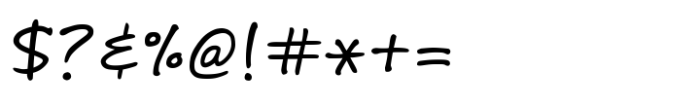 Andrea Handwriting Andrea's Script Slanted Regular Font OTHER CHARS