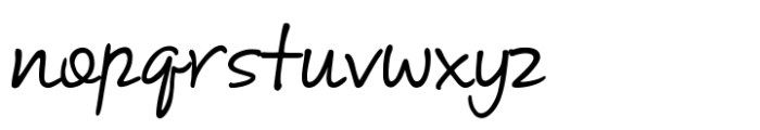 Andrea Handwriting Andrea's Script Slanted Regular Font LOWERCASE