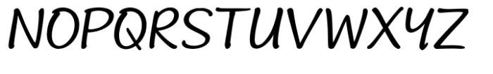 Andrea Handwriting II Andrea II Print Slant Nib Regular Font UPPERCASE
