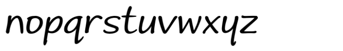 Andrea Handwriting II Andrea II Print Slant Nib Regular Font LOWERCASE