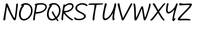 Andrea Handwriting II Andrea II Print Slant Regular Font UPPERCASE