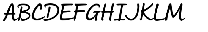 Andrea Handwriting II Andrea II Script Slant Medium Regular Font UPPERCASE