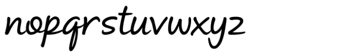 Andrea Handwriting II Andrea II Script Slant Medium Regular Font LOWERCASE