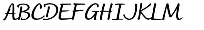 Andrea Handwriting II Andrea II Script Slant Nib Regular Font UPPERCASE
