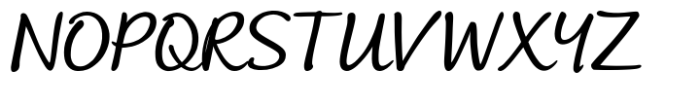 Andrea Handwriting II Andrea II Script Slant Nib Regular Font UPPERCASE