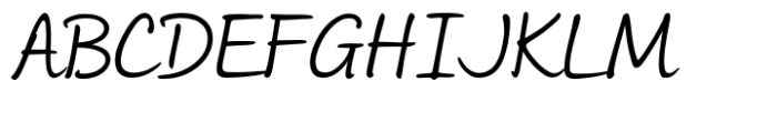 Andrea Handwriting II Andrea II Script Slant Regular Font UPPERCASE