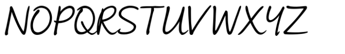 Andrea Handwriting II Andrea II Script Slant Regular Font UPPERCASE