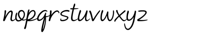 Andrea Handwriting II Andrea II Script Slant Regular Font LOWERCASE