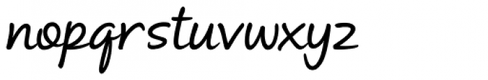 Andrea II Script Slant Medium Font LOWERCASE