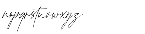 Andreas Signature Regular Font LOWERCASE
