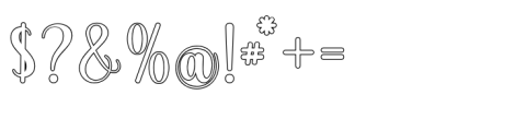 Andrela Outline Font OTHER CHARS