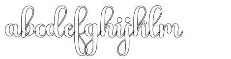 Andrela Outline Font LOWERCASE