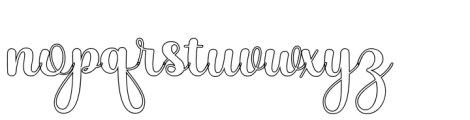 Andrela Outline Font LOWERCASE