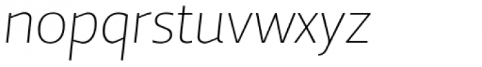 Andrew Samuels OsF Thin Italic Font LOWERCASE