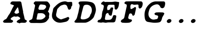 Andrew Typewriter Italic Font UPPERCASE