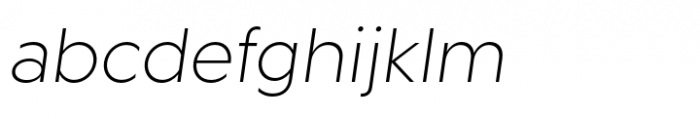 Andrial Extra Light Oblique Font LOWERCASE