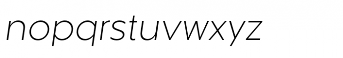 Andrial Extra Light Oblique Font LOWERCASE