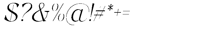Andrise Extra Light Italic Font OTHER CHARS