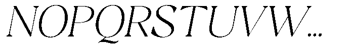 Andrise Extra Light Italic Font UPPERCASE