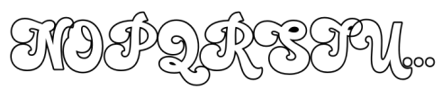 Andstay Outline Font UPPERCASE