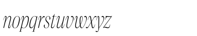 Aneto Skyline Condensed Extralight Italic Font LOWERCASE