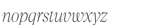 Aneto Skyline Extralight Italic Font LOWERCASE