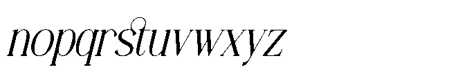 Angdiva Italic Font LOWERCASE