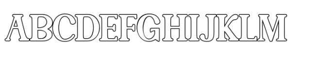 Angelina Vintage Outline Font UPPERCASE