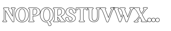 Angelina Vintage Outline Font UPPERCASE