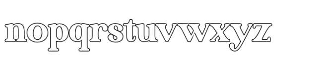 Angelina Vintage Outline Font LOWERCASE