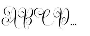 Angelisa Script Font UPPERCASE