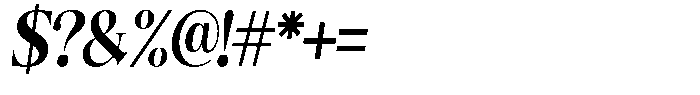 Angelons Black Condensed Italic Font OTHER CHARS