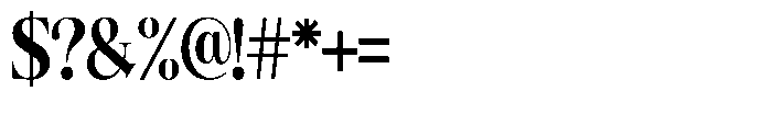 Angelons Black Condensed Font OTHER CHARS