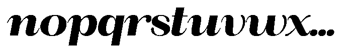 Angelons Black Expanded Italic Font LOWERCASE