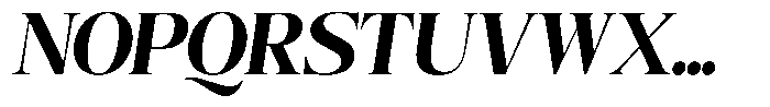 Angelons Black Semi Condensed Italic Font UPPERCASE