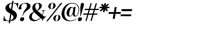 Angelons Black Semi Expanded Italic Font OTHER CHARS
