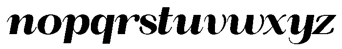 Angelons Black Semi Expanded Italic Font LOWERCASE