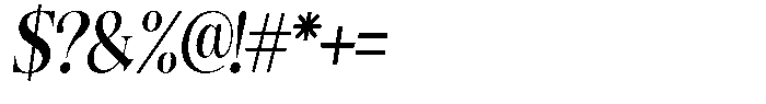 Angelons Bold Condensed Italic Font OTHER CHARS