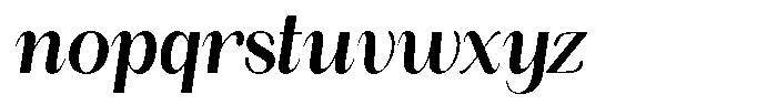 Angelons Bold Condensed Italic Font LOWERCASE