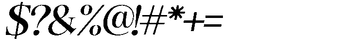 Angelons Bold Expanded Italic Font OTHER CHARS