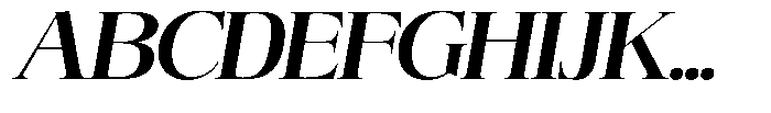 Angelons Bold Expanded Italic Font UPPERCASE