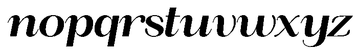Angelons Bold Expanded Italic Font LOWERCASE