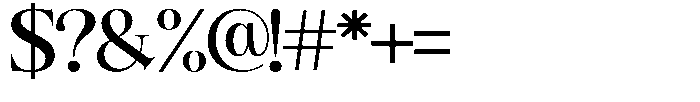 Angelons Bold Expanded Font OTHER CHARS